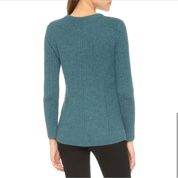 Madewell Sophia Heather Spruce Ribbed Sweater Size Small - Picture 2 of 13